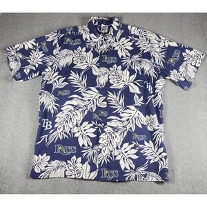 Reyn Spooner Tampa Bay Rays Hawaiian Shirt XXL 2XL MLB AL Baseball Florida